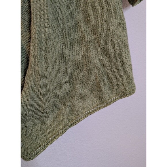 EILEEN FISHER Woman 2X Oversized Knit Cardigan Sweater Olive Green Linen Luxury - Picture 6 of 10